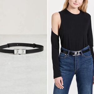 Rag & Bone Olympus Black Leather Belt